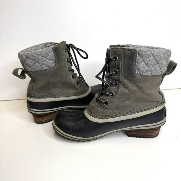 SOREL Slimpack III Quarry Boots Womens 6.5 Waterproof Leather Winter NL3810-052 - Picture 7 of 11